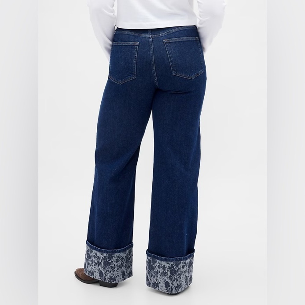 NEW! GAP Blue Indigo High Rise Stride Wide-Leg Jeans - Size 10 TALL / 30 TALL 🩷 - Picture 6 of 8